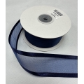 Organza with Satin Edge Navy Blue 1.5" 25y.